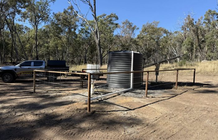 Cattle yard water tank setup - Blocka's Rural and Earthworx, Warwick QLD
