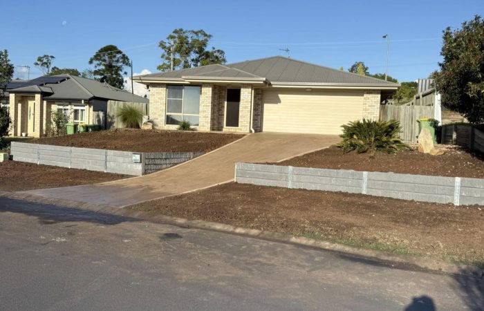Earthworks residential front yard - Blocka's Rural and Earthworx, Warwick QLD
